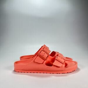 Birkenstock Arizona EVA Coral Peach Waterproof Double Strap Sandals Womens Sz 10